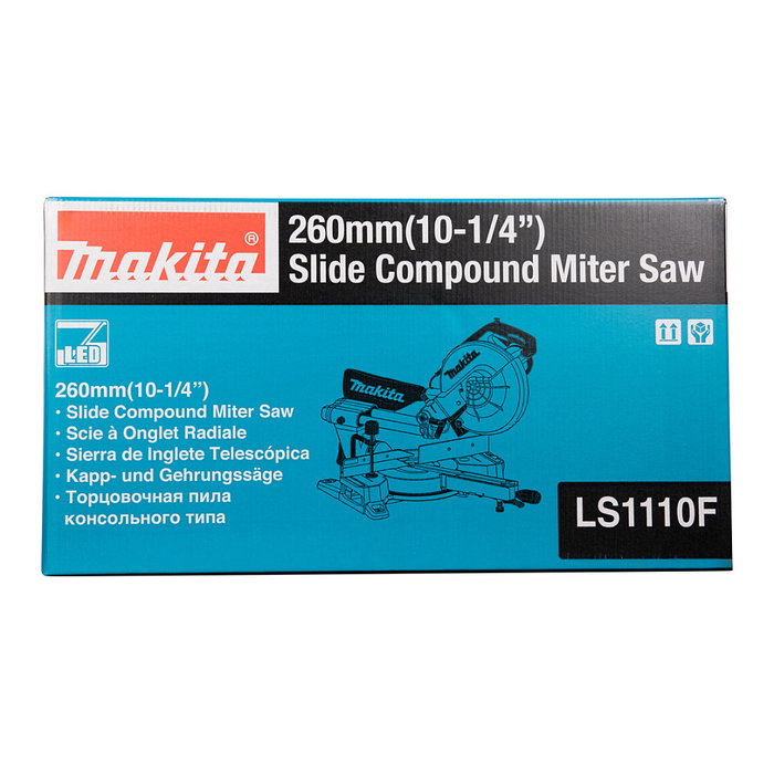 Makita LS1110F Sierra de Inglete y Cortes de 9.1 cm Profundidad, 31 cm Ancho, 4500 RPM, 1450 W Makita LS1110F Sierra de Inglete y Cortes de 9.1 cm Profundidad, 31 cm Ancho, 4500 RPM, 1450 W