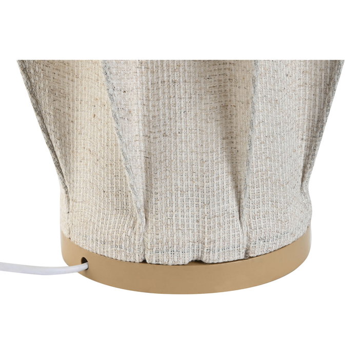 DKD Home Decor Lámpara de Sobremesa Lino y Cuerda Natural