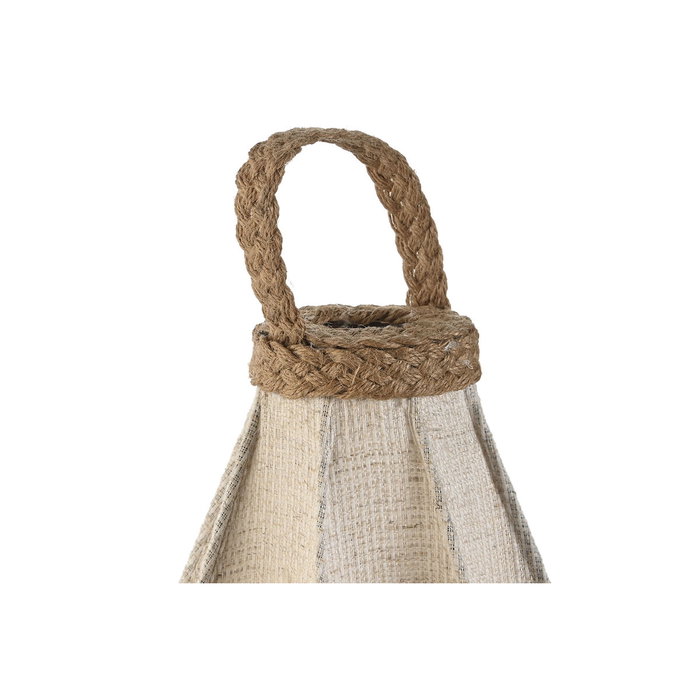 DKD Home Decor Lámpara de Sobremesa Lino y Cuerda Natural