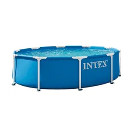 Intex Kit de Piscina Tubular Elevada, Estructura Metálica Redonda, 305 x 76 cm, Modelo 28202ND / INT6941057432007