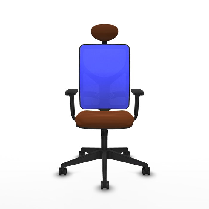 PIQUERAS Y CRESPO Silla de oficina Motilla con mecanismo Sincro, Azul y Marrón PIQUERAS Y CRESPO Silla de oficina Motilla con mecanismo Sincro, Azul y Marrón