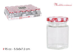 Mediterraneo Tarrito Vidrio Multiusos 95 cc 5.5 x 5 x 7.2 cm (24 Unidades)