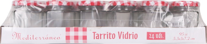 Mediterraneo Tarrito Vidrio Multiusos 95 cc 5.5 x 5 x 7.2 cm (24 Unidades)
