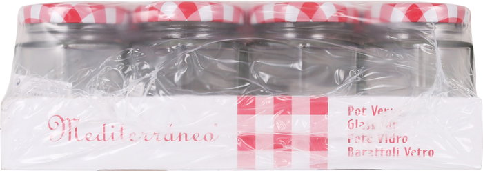 Mediterraneo Tarrito Vidrio Multiusos 95 cc 5.5 x 5 x 7.2 cm (24 Unidades)