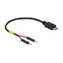 DeLOCK Cable de alimentación Micro-USB B a 2 x Pfostenstecker, 10 cm, Negro