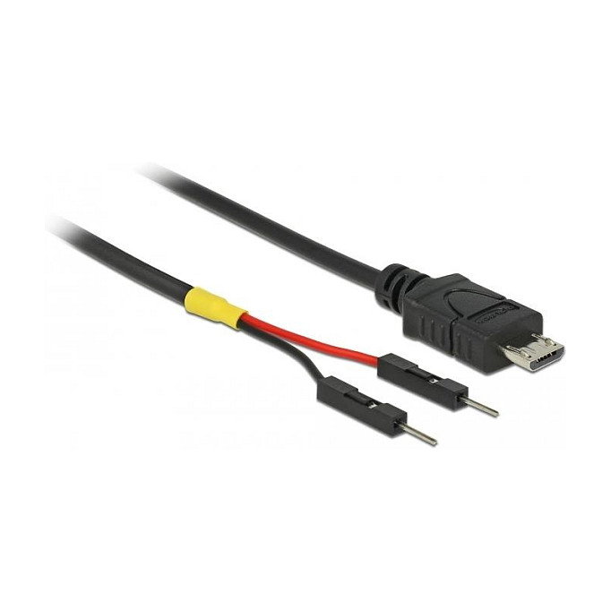 DeLOCK Cable de alimentación Micro-USB B a 2 x Pfostenstecker, 10 cm, Negro DeLOCK Cable de alimentación Micro-USB B a 2 x Pfostenstecker, 10 cm, Negro