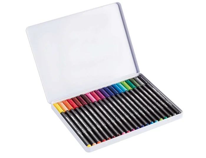 Edding Rotuladores 1200 Punta Fina Colores Surtidos Estuche Metálico