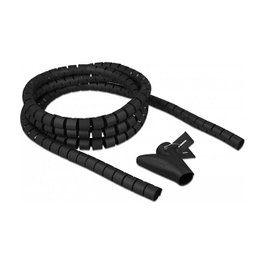DeLOCK Manguera espiral con herramienta de inserción 2,5 m x 20 mm Negro