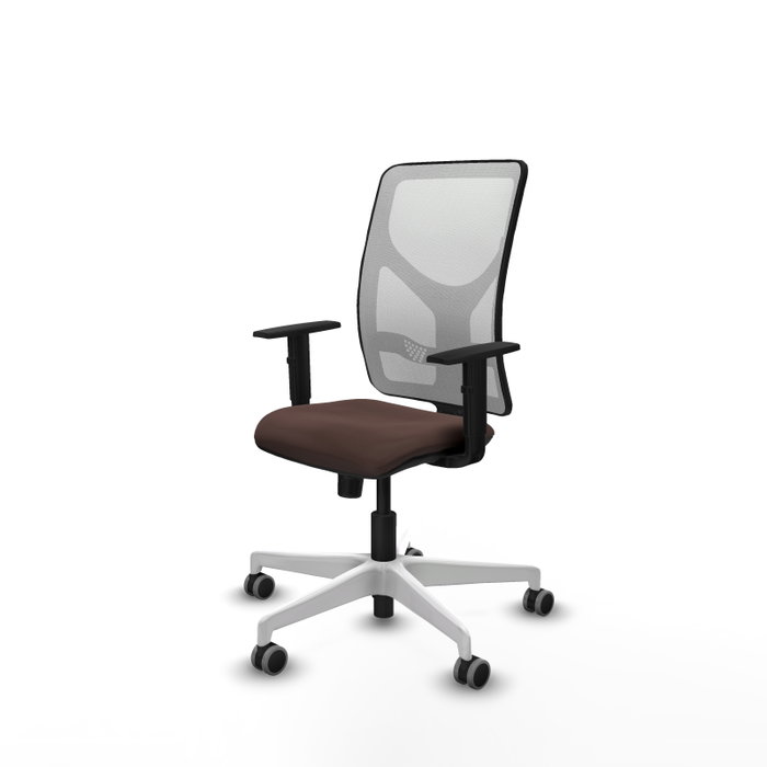 PIQUERAS Y CRESPO Silla de oficina Motilla con mecanismo Sincro, Marrón oscuro y Blanco PIQUERAS Y CRESPO Silla de oficina Motilla con mecanismo Sincro, Marrón oscuro y Blanco