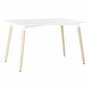 DKD Home Decor Mesa de Comedor MDF y Abedul Blanco 120x80x74
