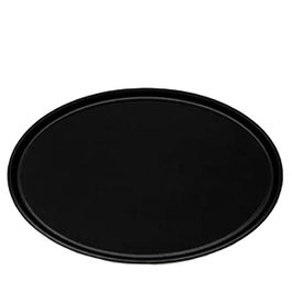 GLASS Bandeja Oval Antideslizante Negra 68x56 cm, Colección Glass para Orfebrería