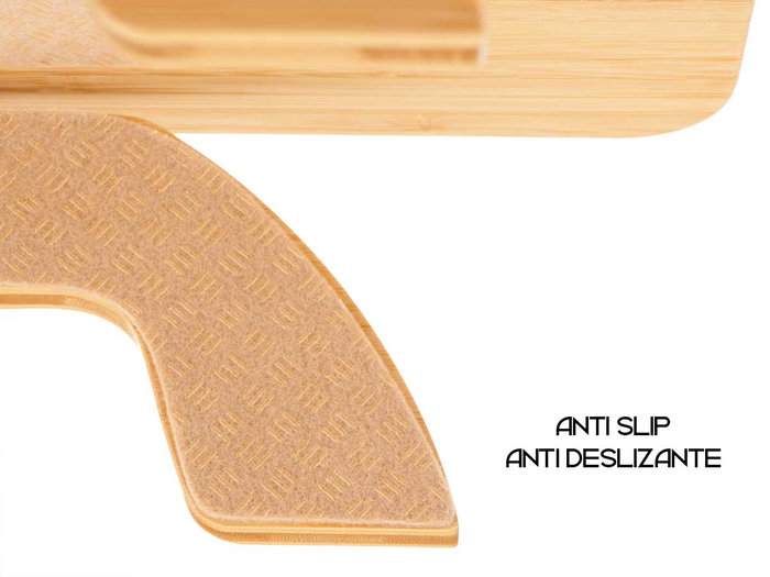 Kinvara Mesa Bambú para Brazo de Sofá 35x25x1.5 cm Natural (Set de 6)