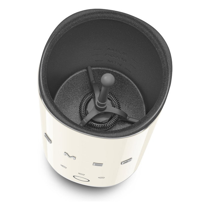 Smeg MFF02CREU Espumador y Calentador de Leche, Crema