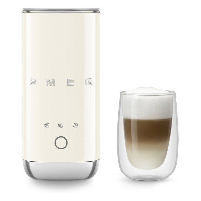 Smeg MFF02CREU Espumador y Calentador de Leche, Crema