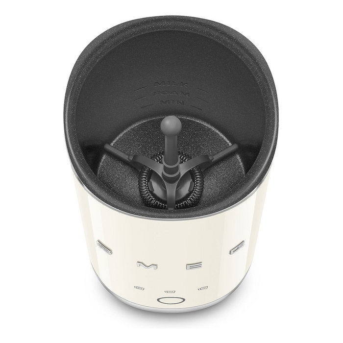 Smeg MFF02CREU Espumador y Calentador de Leche, Crema