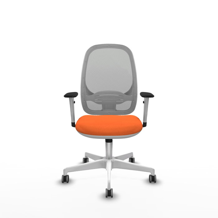 PIQUERAS Y CRESPO Silla de oficina Cilanco con mecanismo Sincro, Tela Naranja y Malla Gris PIQUERAS Y CRESPO Silla de oficina Cilanco con mecanismo Sincro, Tela Naranja y Malla Gris