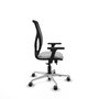 PIQUERAS Y CRESPO Silla de oficina Motilla Gris claro/Negro con Brazos 3D