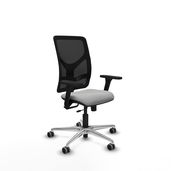 PIQUERAS Y CRESPO Silla de oficina Motilla Gris claro/Negro con Brazos 3D PIQUERAS Y CRESPO Silla de oficina Motilla Gris claro/Negro con Brazos 3D