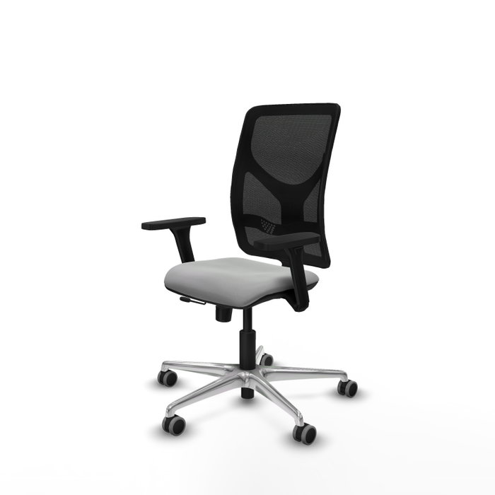 PIQUERAS Y CRESPO Silla de oficina Motilla Gris claro/Negro con Brazos 3D PIQUERAS Y CRESPO Silla de oficina Motilla Gris claro/Negro con Brazos 3D