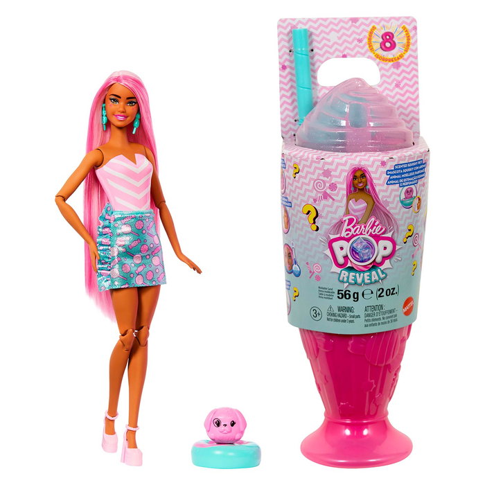 Barbie Pop Reveal Serie Dulces Sweet Swirl con vaso rosa Barbie Pop Reveal Serie Dulces Sweet Swirl con vaso rosa