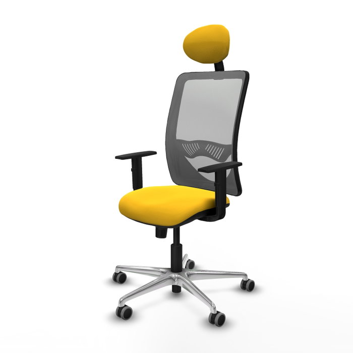 PIQUERAS Y CRESPO Silla de oficina Zulema con Mecanismo Sincro, Amarillo y Gris PIQUERAS Y CRESPO Silla de oficina Zulema con Mecanismo Sincro, Amarillo y Gris