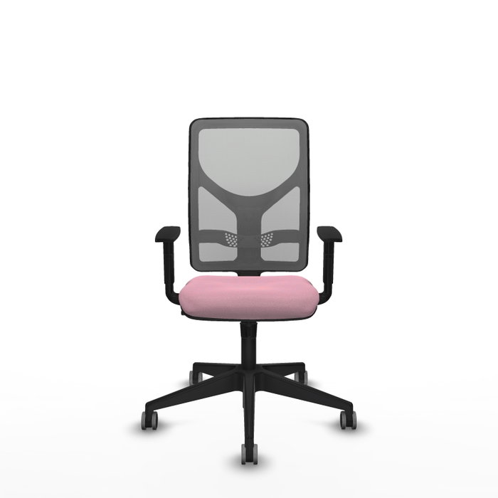 PIQUERAS Y CRESPO Silla de oficina Motilla con mecanismo Sincro Rosa y Gris