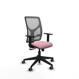 PIQUERAS Y CRESPO Silla de oficina Motilla con mecanismo Sincro Rosa y Gris