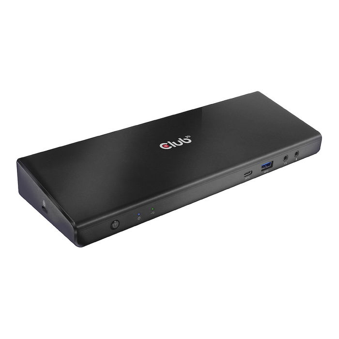 Club3D Muelle de Carga 4K USB-C con 6xUSB3, 2xDP, HDMI, LAN y Audio - Optimizado para Estaciones de Trabajo y Multimonitor
