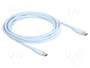 DeLOCK Cable USB Type-C a Type-C 2,5 m Azul Silicona 60 W PD 3.0 81235
