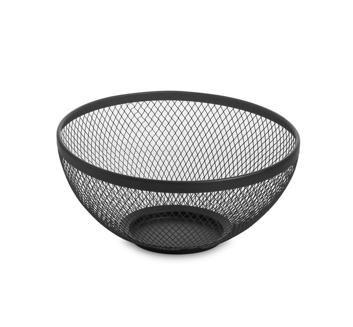 Confortime Cesta Metal Frutero Negro 26 x 13 cm (12 Unidades)