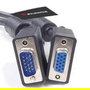 Phoenix Cable VGA HD15 1.8m Macho/Hembra, Negro, Triple Apantallado, Resolución 1680x1050, Plug and Play
