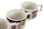 DKD Home Decor Teide 2023 Café Tropical Azul Verde 11x27x11 cm Set de 4 Piezas Dolomite y Metal 260ml Apto Microondas y Lavavajillas