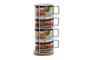 DKD Home Decor Teide 2023 Café Tropical Azul Verde 11x27x11 cm Set de 4 Piezas Dolomite y Metal 260ml Apto Microondas y Lavavajillas