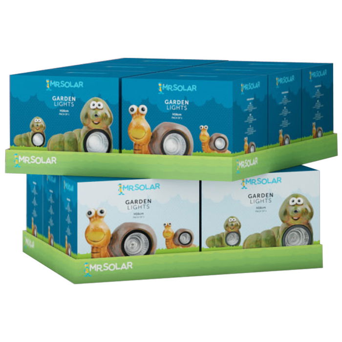 Mr. Solar Lámpara Solar Caracol/ Gusano LED Blanca AAA Incluida 20x10x16cm Mr. Solar Lámpara Solar Caracol/ Gusano LED Blanca AAA Incluida 20x10x16cm
