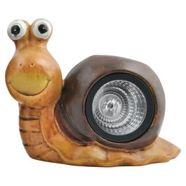 Mr. Solar Lámpara Solar Caracol/ Gusano LED Blanca AAA Incluida 20x10x16cm