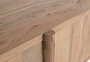 GINER Y COLOMER Mueble TV Madera Maciza Acacia Natural con Puertas Curvadas y Almacenamiento