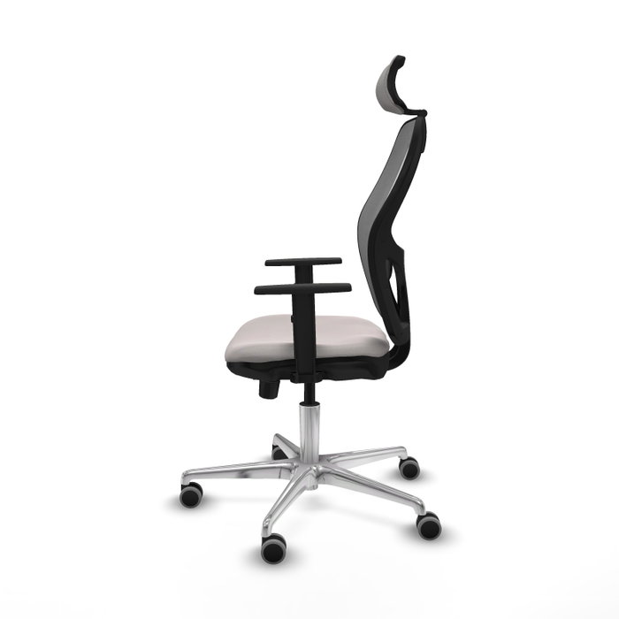 PIQUERAS Y CRESPO Silla de oficina Jorquera con mecanismo Sincro/Traslack Blanco y Gris