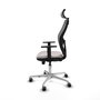 PIQUERAS Y CRESPO Silla de oficina Jorquera con mecanismo Sincro/Traslack Blanco y Gris