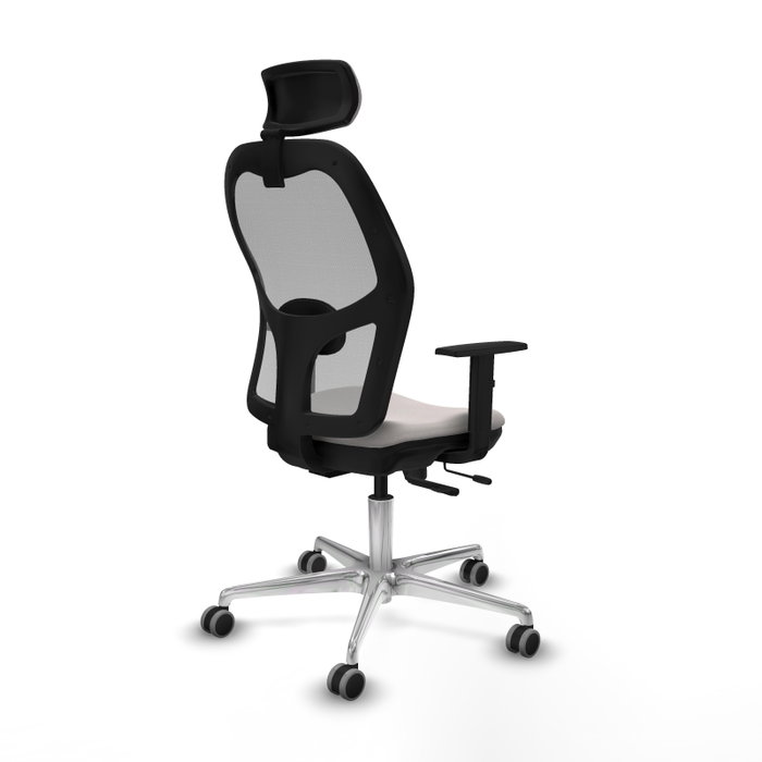 PIQUERAS Y CRESPO Silla de oficina Jorquera con mecanismo Sincro/Traslack Blanco y Gris