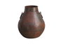 DKD Home Decor Ánfora de Hierro Patinada Acabado Óxido Marrón Oscuro