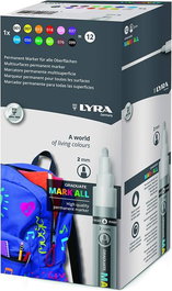 Marcador Permanente Lyra Graduate Mark All Conico 2,0 Mm. Surtido Estuche De 12
