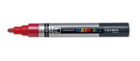 LYRA Graduate Mark All - Estuche de 12 Rotuladores Permanentes con Punta Cónica de 2,0 mm