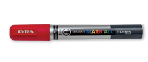 LYRA Graduate Mark All - Estuche de 12 Rotuladores Permanentes con Punta Cónica de 2,0 mm
