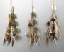 DKD Home Decor Ramo de Flores Secas Colgante Surtido de 3 unidades