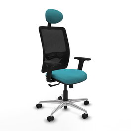 PIQUERAS Y CRESPO Silla de oficina Zulema Turquesa y Negro
