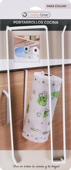 Confortime Portarrollos Colgar Cocina Metal 26 cm (12 Unidades)