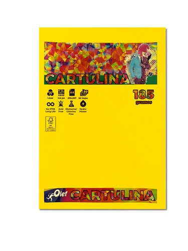Cartulina A4 Olef 185G Colores Intensos Paquete De 50 Cartulina A4 Olef 185G Colores Intensos Paquete De 50