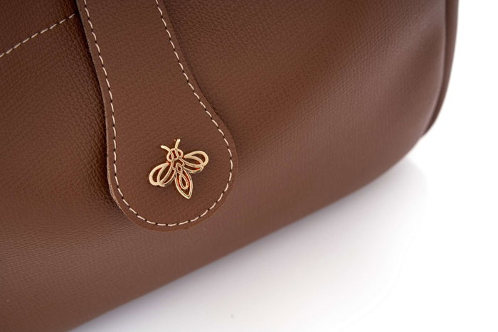 Lucky Bees Mink Bolso de Hombro de Visón en Cuero de Polivinilo para Mujer, 32x12x21 cm Lucky Bees Mink Bolso de Hombro de Visón en Cuero de Polivinilo para Mujer, 32x12x21 cm