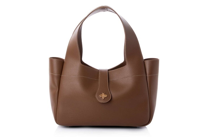 Lucky Bees Mink Bolso de Hombro de Visón en Cuero de Polivinilo para Mujer, 32x12x21 cm Lucky Bees Mink Bolso de Hombro de Visón en Cuero de Polivinilo para Mujer, 32x12x21 cm