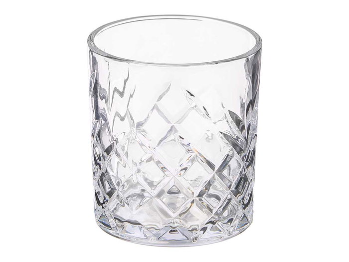 Vivalto Vaso Troquelado 350 ml Vidrio Transparente Apto Lavavajillas 8.5 x 9.5 cm (Set de 24)